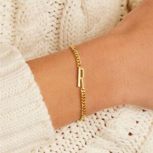 Gorjana Gold Letter R Bracelet